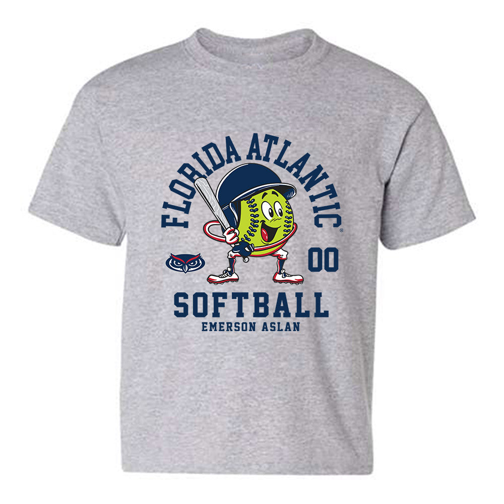 FAU - NCAA Softball : Emerson Aslan - Youth T-Shirt-0