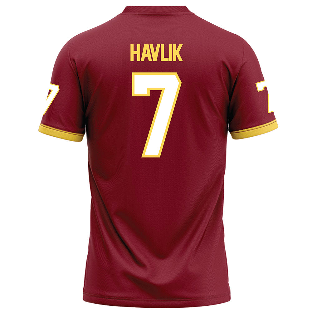 NSU - NCAA Football : Holden Havlik - Maroon Football Jersey-1