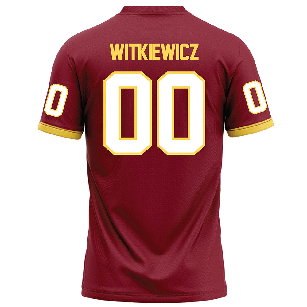 NSU - NCAA Football : Edward Witkiewicz - Maroon Football Jersey-1
