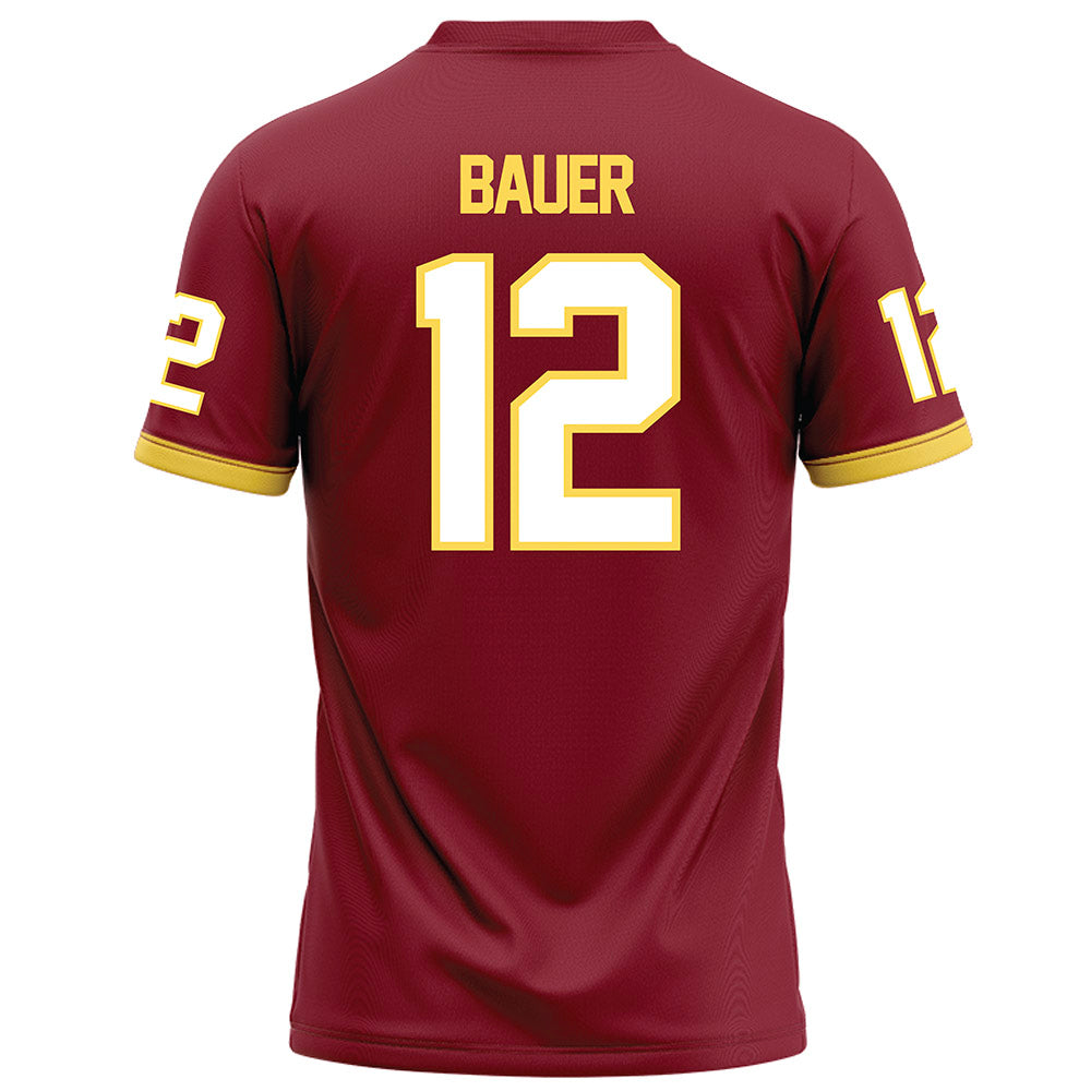NSU - NCAA Football : Israel Bauer - Maroon Football Jersey-1