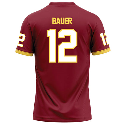 NSU - NCAA Football : Israel Bauer - Maroon Football Jersey-1