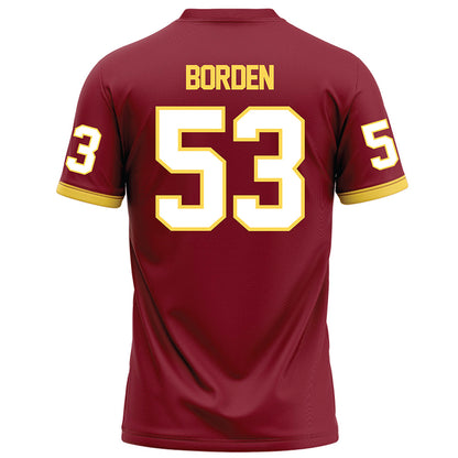 NSU - NCAA Football : Graham Borden - Maroon Football Jersey-1