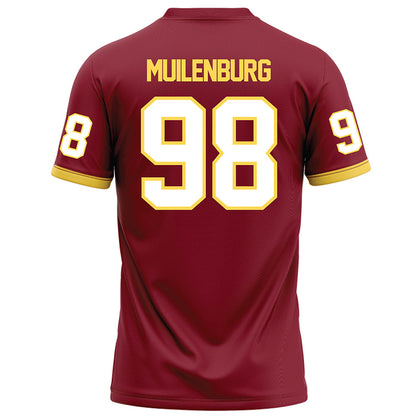 NSU - NCAA Football : Miles Muilenburg - Maroon Football Jersey-1