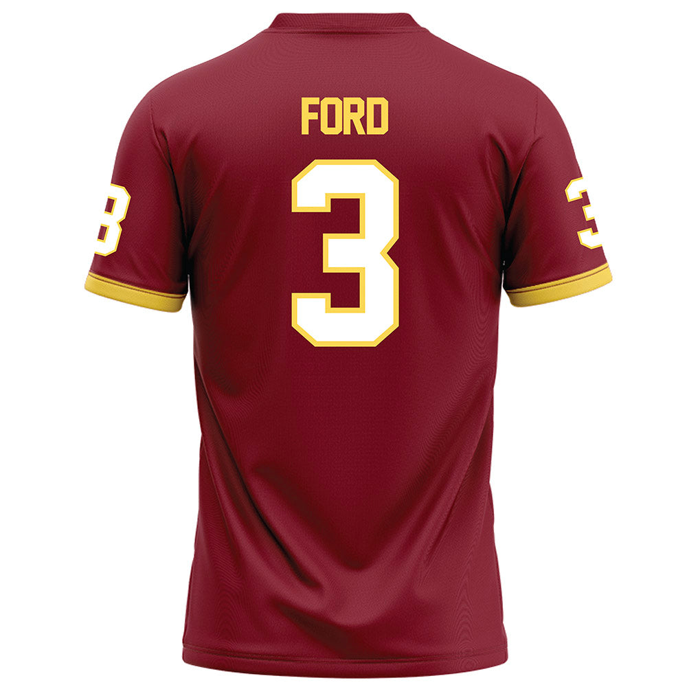 NSU - NCAA Football : Jacob Ford - Maroon Football Jersey-1
