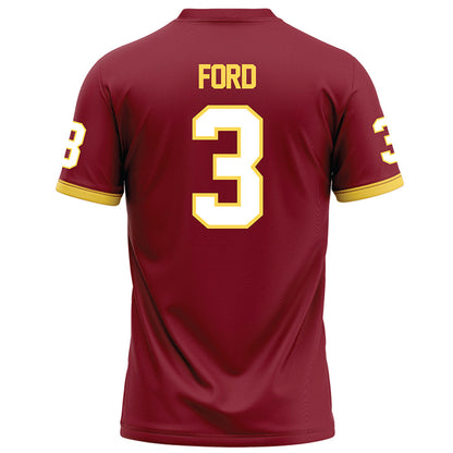 NSU - NCAA Football : Jacob Ford - Maroon Football Jersey-1