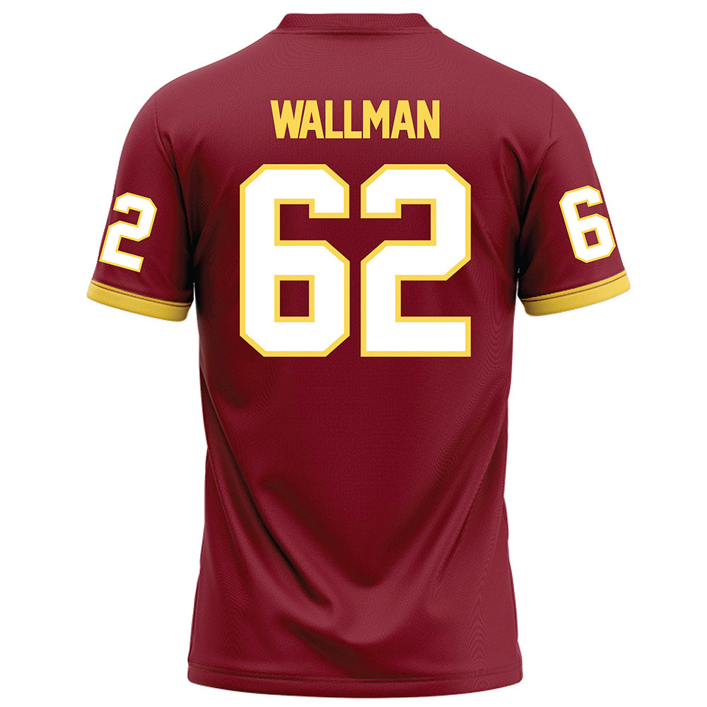 NSU - NCAA Football : Conner Wallman - Maroon Football Jersey-1