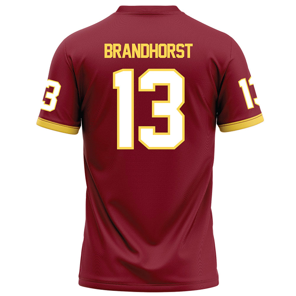 NSU - NCAA Football : Andrew Brandhorst - Maroon Football Jersey-1