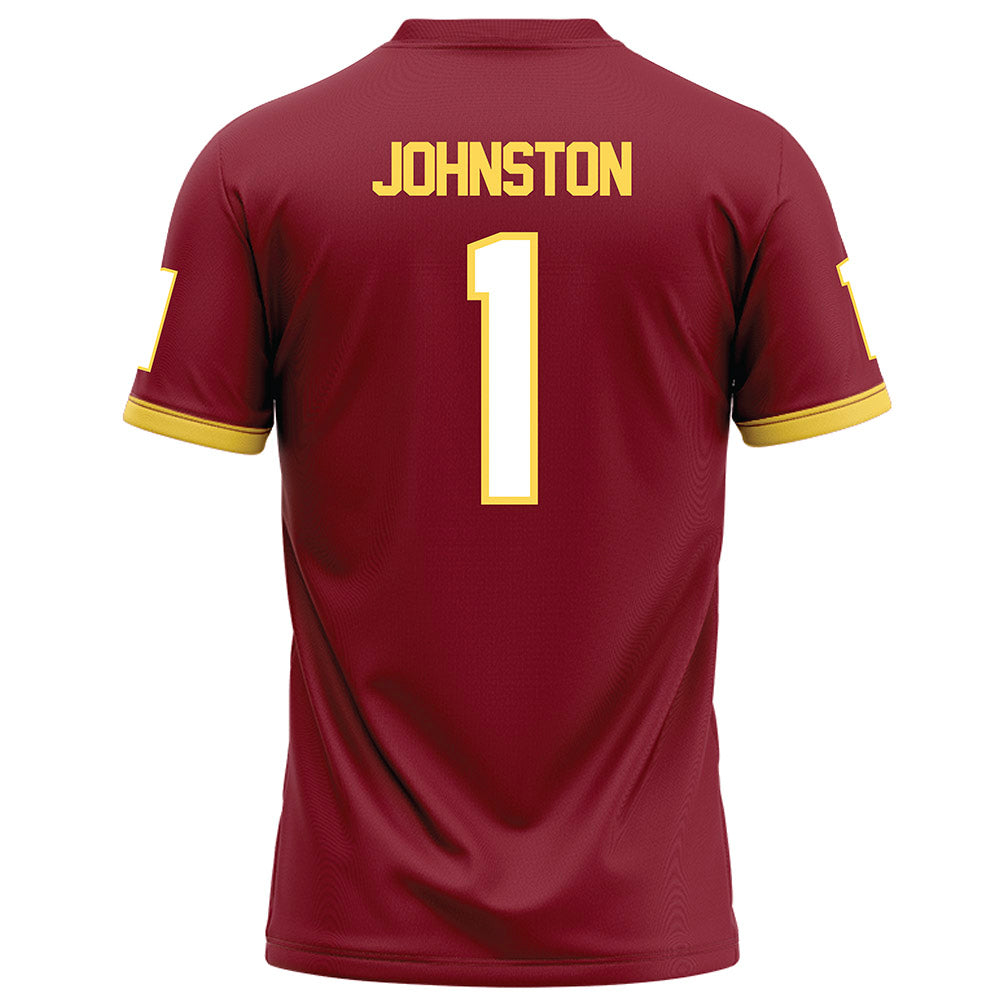 NSU - NCAA Football : Kiyon Johnston - Maroon Football Jersey-1