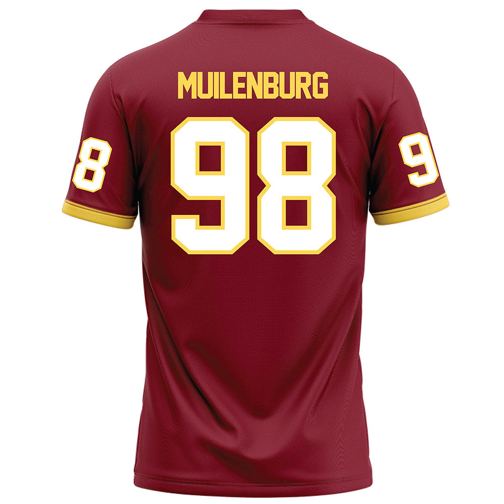 NSU - NCAA Football : Miles Muilenburg - Maroon Football Jersey-1