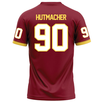 NSU - NCAA Football : Noah Hutmacher - Maroon Football Jersey