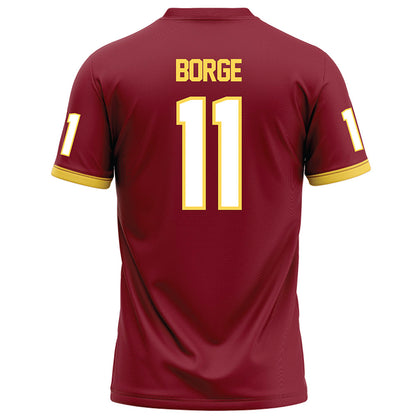 NSU - NCAA Football : Karson Borge - Maroon Football Jersey-1