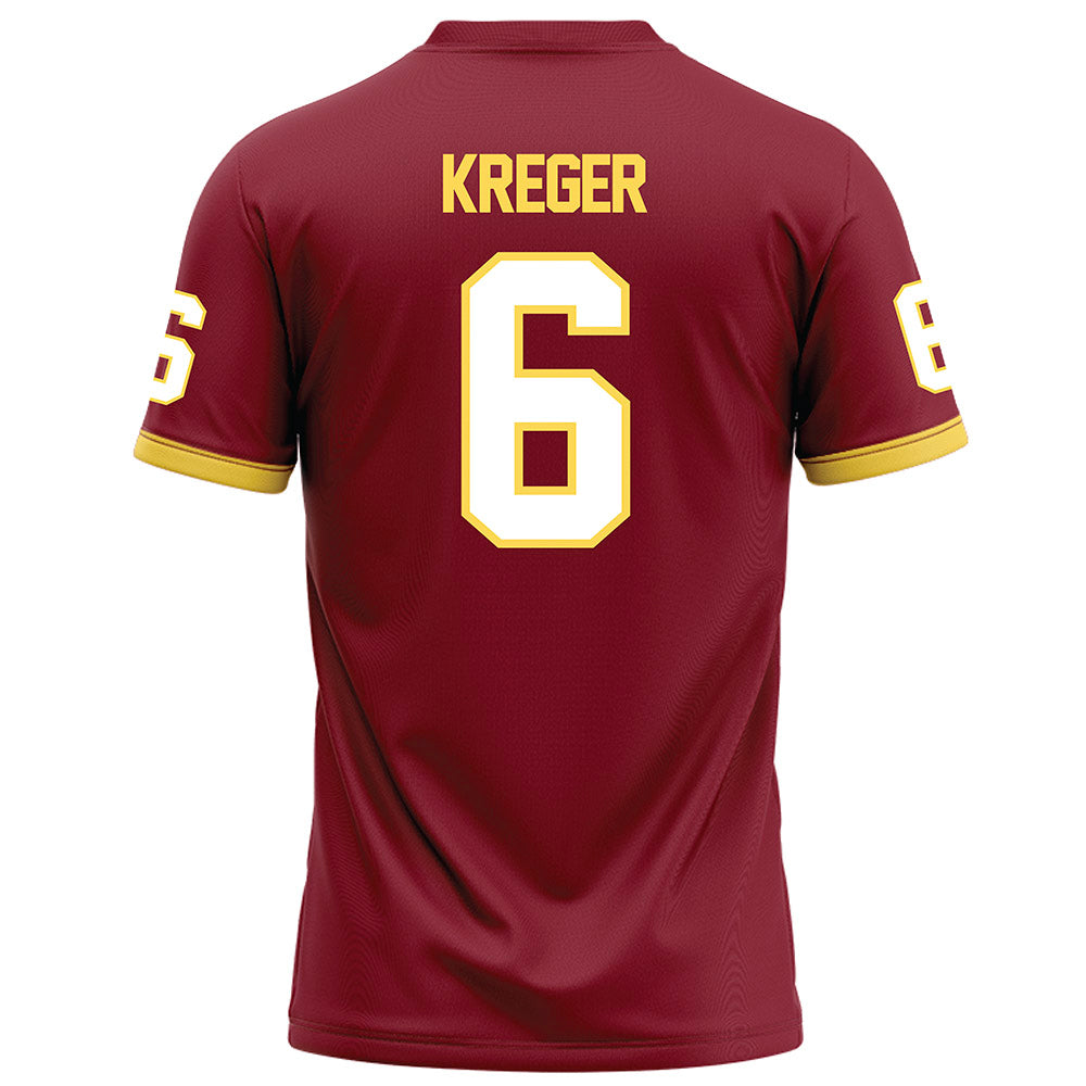 NSU - NCAA Football : Connor Kreger - Maroon Football Jersey-1