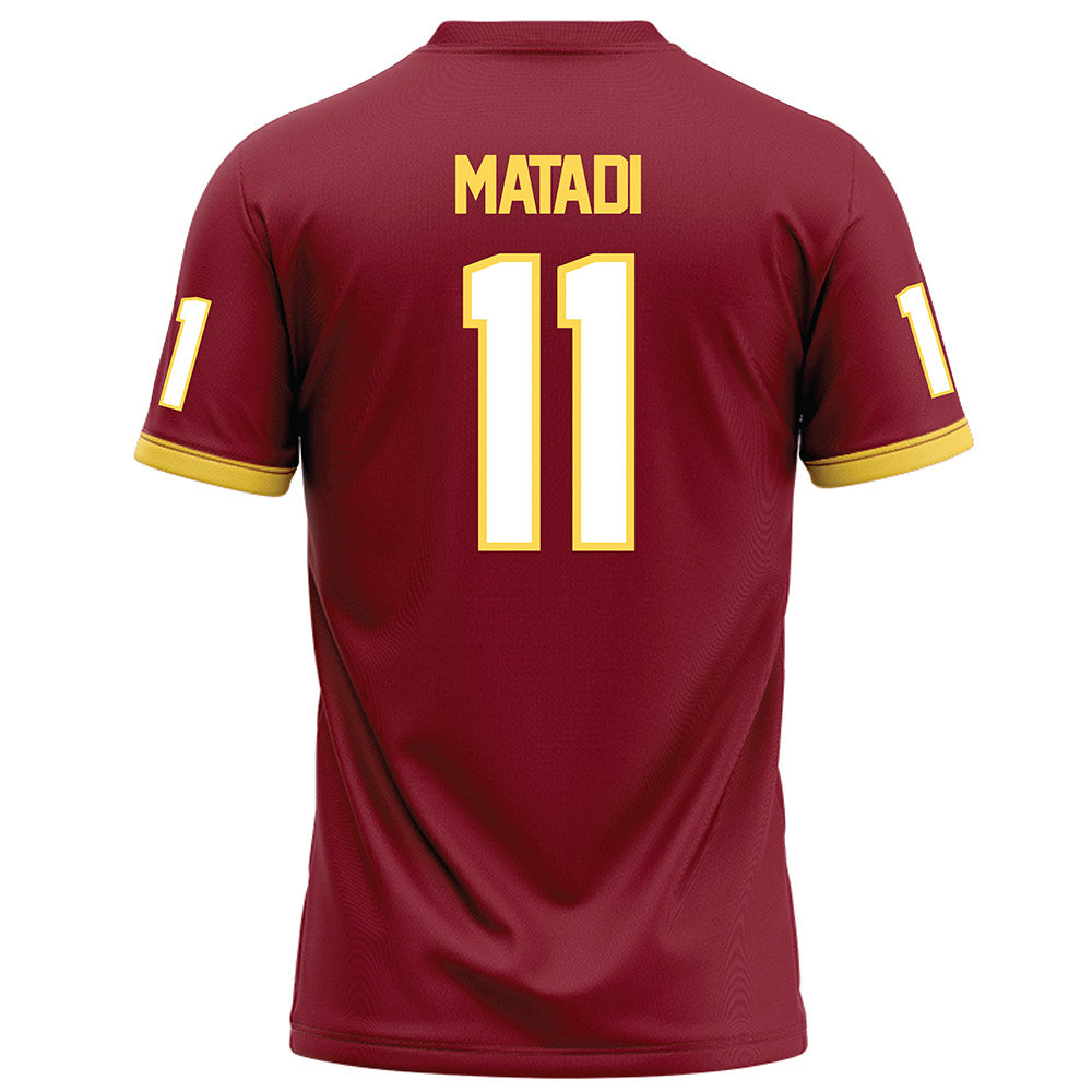 NSU - NCAA Football : Wilmot Matadi - Maroon Football Jersey-1