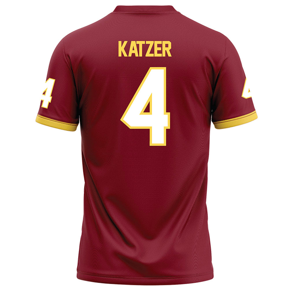 NSU - NCAA Football : Boston Katzer - Maroon Football Jersey-1