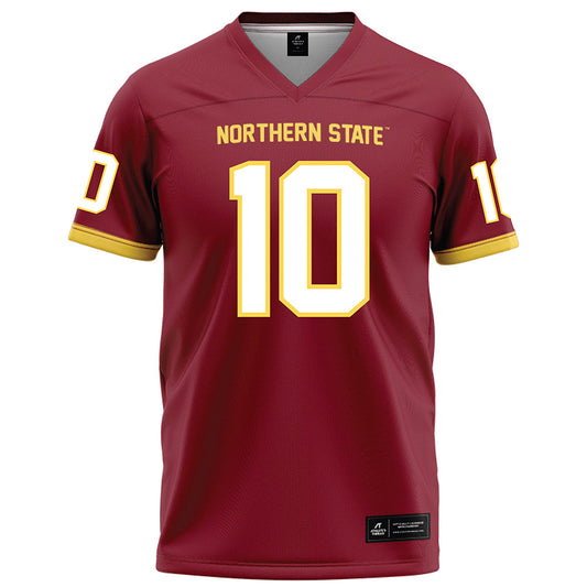 NSU - NCAA Football : Jacob Ford - Maroon Football Jersey-0