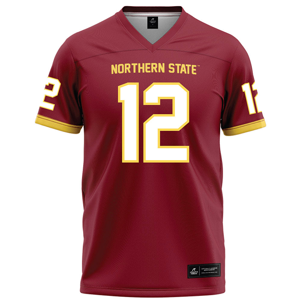 NSU - NCAA Football : Israel Bauer - Maroon Football Jersey-0