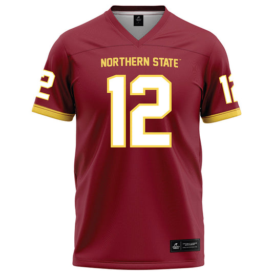 NSU - NCAA Football : Israel Bauer - Maroon Football Jersey-0