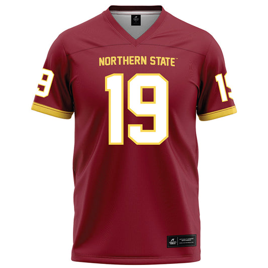 NSU - NCAA Football : Boston Katzer - Maroon Football Jersey-0