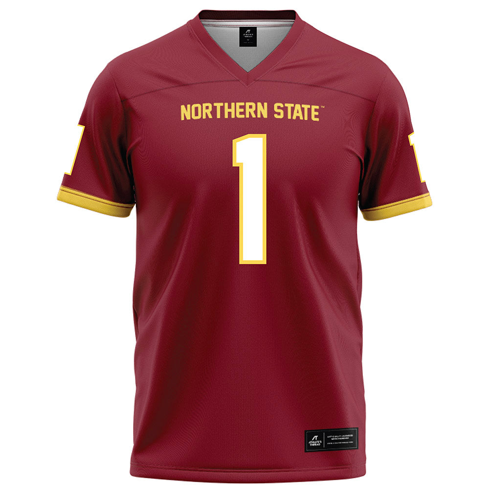 NSU - NCAA Football : Kiyon Johnston - Maroon Football Jersey-0