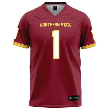 NSU - NCAA Football : Kiyon Johnston - Maroon Football Jersey-0