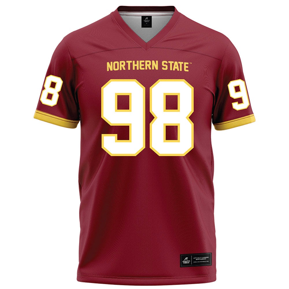 NSU - NCAA Football : Miles Muilenburg - Maroon Football Jersey-0