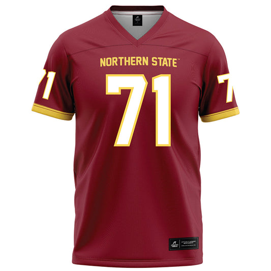 NSU - NCAA Football : Jayden Gournaris - Maroon Football Jersey-0