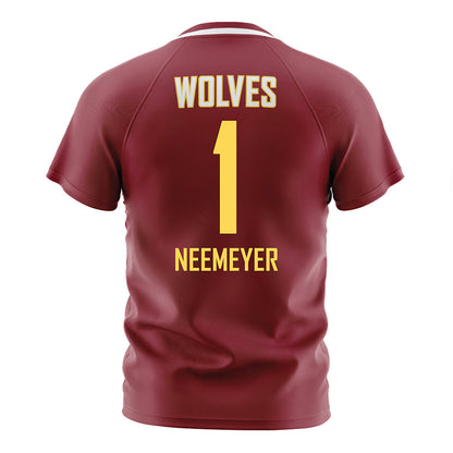 NSU - NCAA Women's Soccer : Ilee Neemeyer - Maroon Soccer Jersey-1