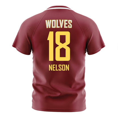 NSU - NCAA Women's Soccer : Clara Nelson - Maroon Soccer Jersey-1