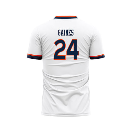 Auburn - NCAA Women's Soccer : Aurora Gaines - White Soccer Jersey-1