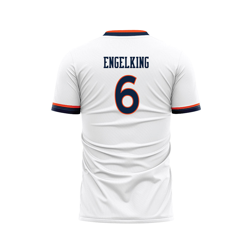 Auburn - NCAA Women's Soccer : Holly Engelking - White Soccer Jersey-1