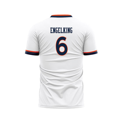 Auburn - NCAA Women's Soccer : Holly Engelking - White Soccer Jersey-1
