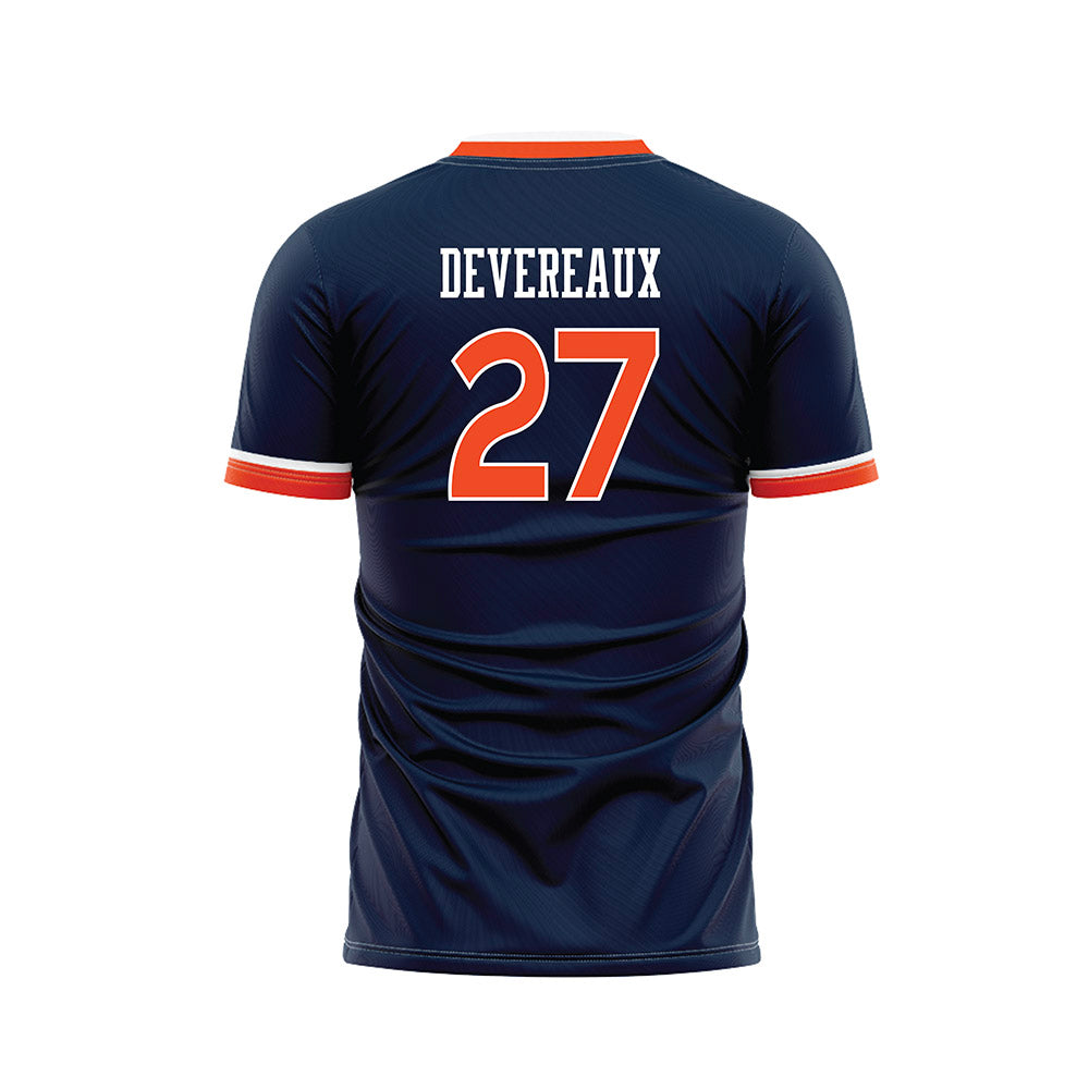 Auburn - NCAA Women's Soccer : Lileah Devereaux - Navy Soccer Jersey-1