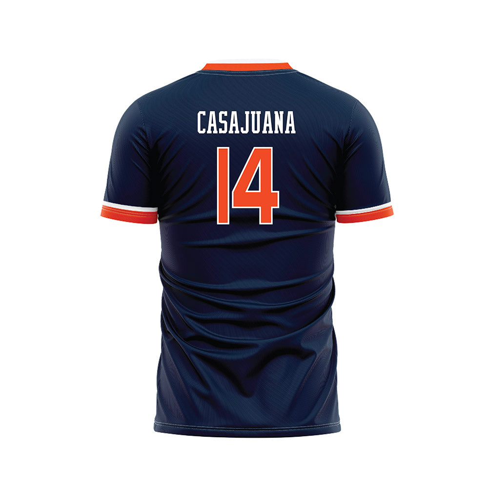 Auburn - NCAA Women's Soccer : Clara Casajuana - Navy Soccer Jersey-1