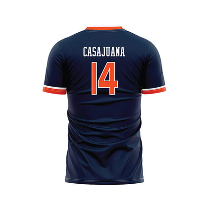 Auburn - NCAA Women's Soccer : Clara Casajuana - Navy Soccer Jersey-1