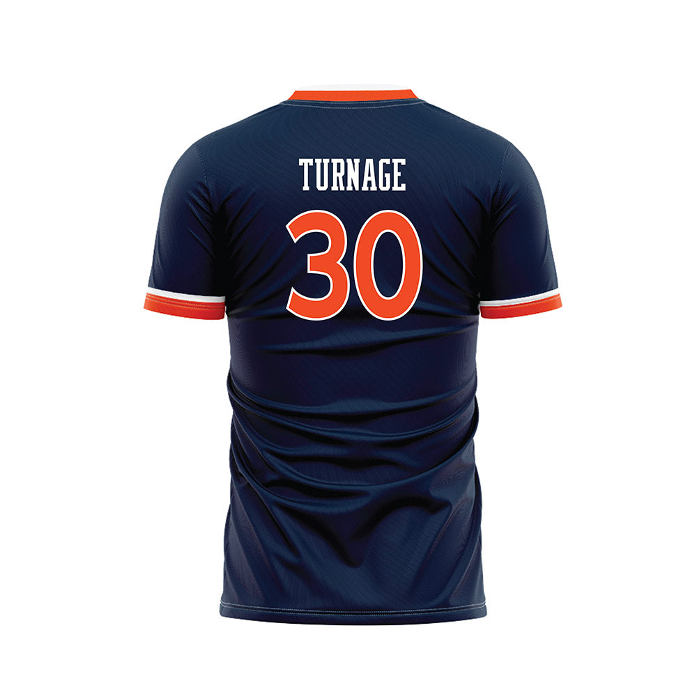 Auburn - NCAA Women's Soccer : Tahirah Turnage - Navy Soccer Jersey-1