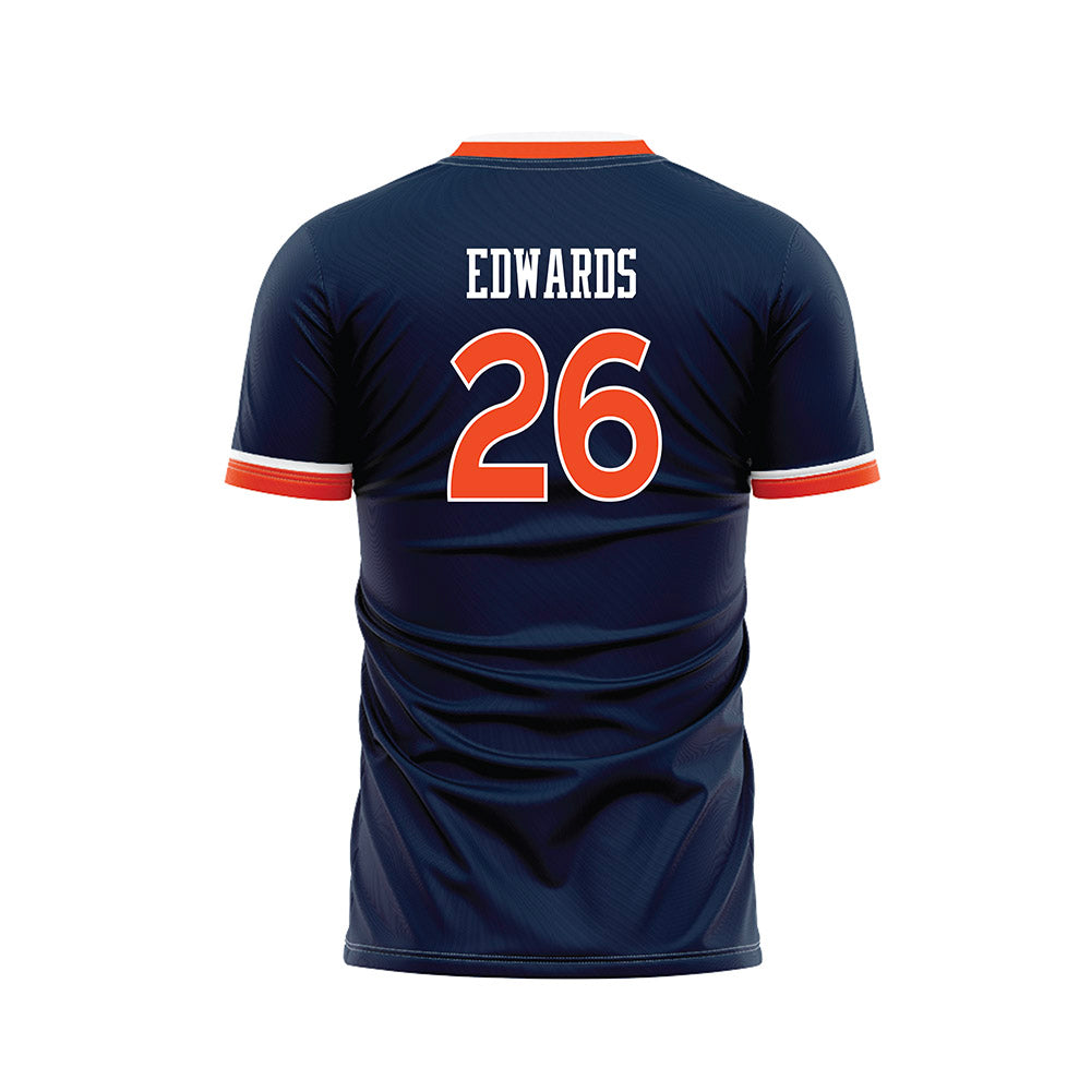 Auburn - NCAA Women's Soccer : Emily Edwards - Navy Soccer Jersey-1