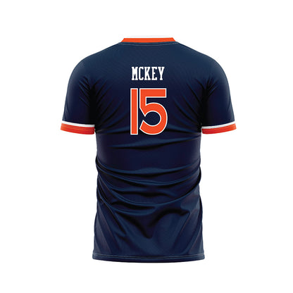 Auburn - NCAA Women's Soccer : Tamar McKey - Navy Soccer Jersey-1