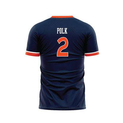 Auburn - NCAA Women's Soccer : Torrey Polk - Navy Soccer Jersey-1