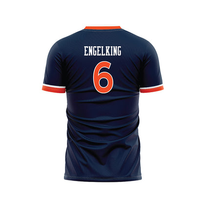 Auburn - NCAA Women's Soccer : Holly Engelking - Navy Soccer Jersey-1
