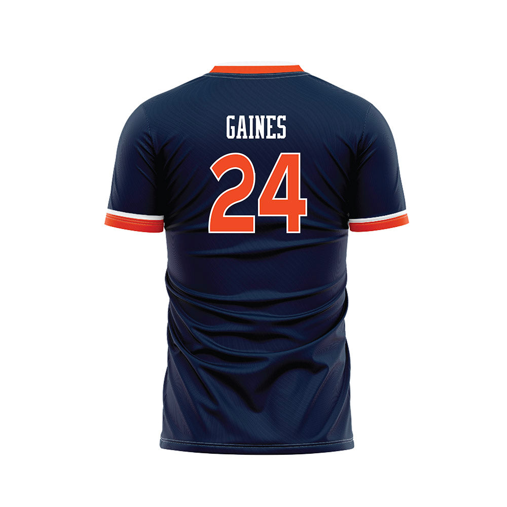 Auburn - NCAA Women's Soccer : Aurora Gaines - Navy Soccer Jersey-1