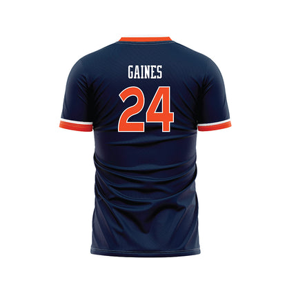 Auburn - NCAA Women's Soccer : Aurora Gaines - Navy Soccer Jersey-1