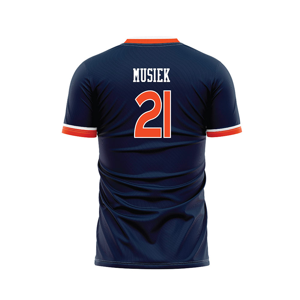 Auburn - NCAA Women's Soccer : Emma Musiek - Navy Soccer Jersey-1