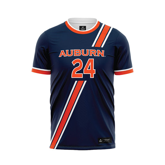 Auburn - NCAA Women's Soccer : Aurora Gaines - Navy Soccer Jersey-0