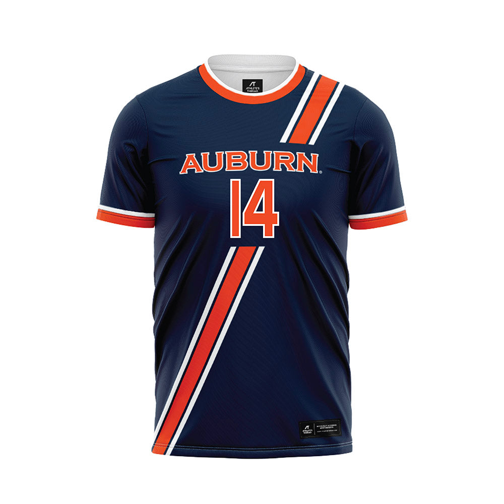 Auburn - NCAA Women's Soccer : Clara Casajuana - Navy Soccer Jersey-0