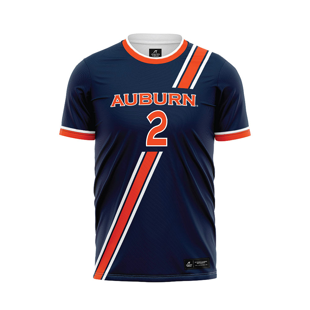 Auburn - NCAA Women's Soccer : Torrey Polk - Navy Soccer Jersey-0