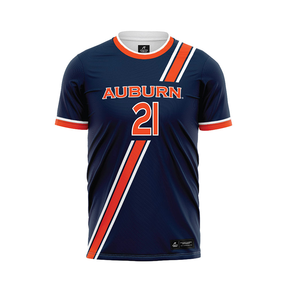 Auburn - NCAA Women's Soccer : Emma Musiek - Navy Soccer Jersey-0