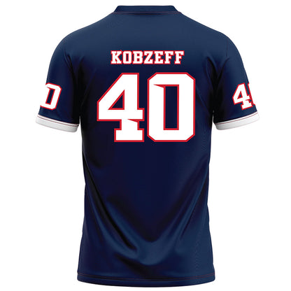Fresno State - NCAA Football : Ryan Kobzeff - Blue Football Jersey-1