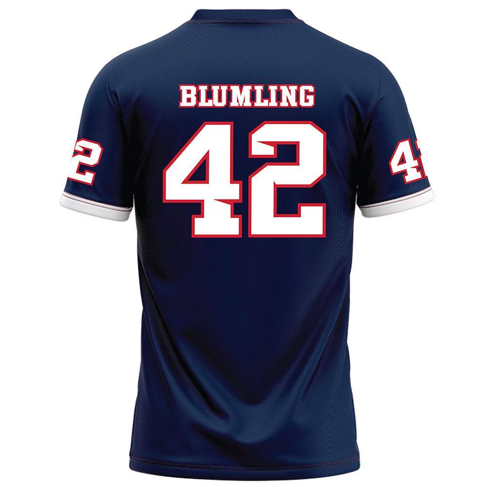 Fresno State - NCAA Football : Lucas Blumling - Blue Football Jersey-1
