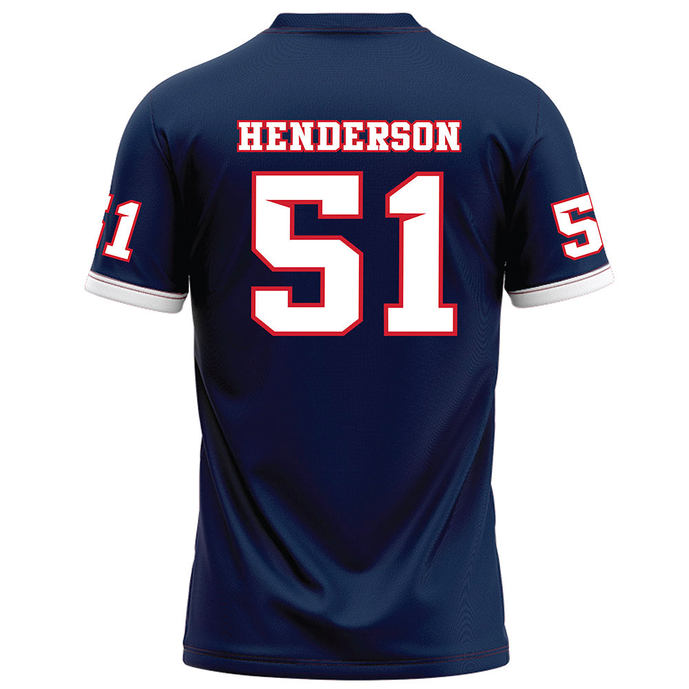 Fresno State - NCAA Football : Braylan Henderson - Blue Football Jersey-1