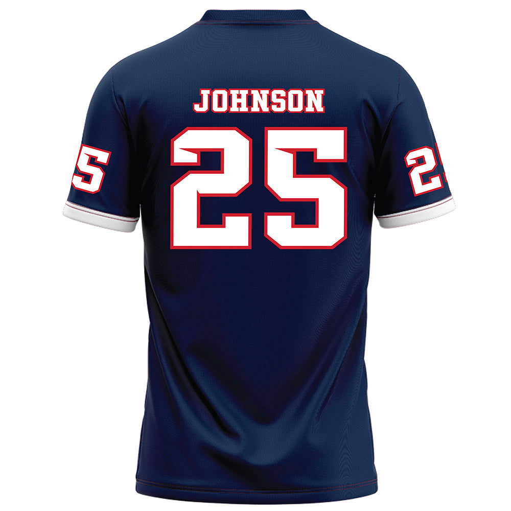 Fresno State - NCAA Football : Justin Johnson - Blue Football Jersey-1